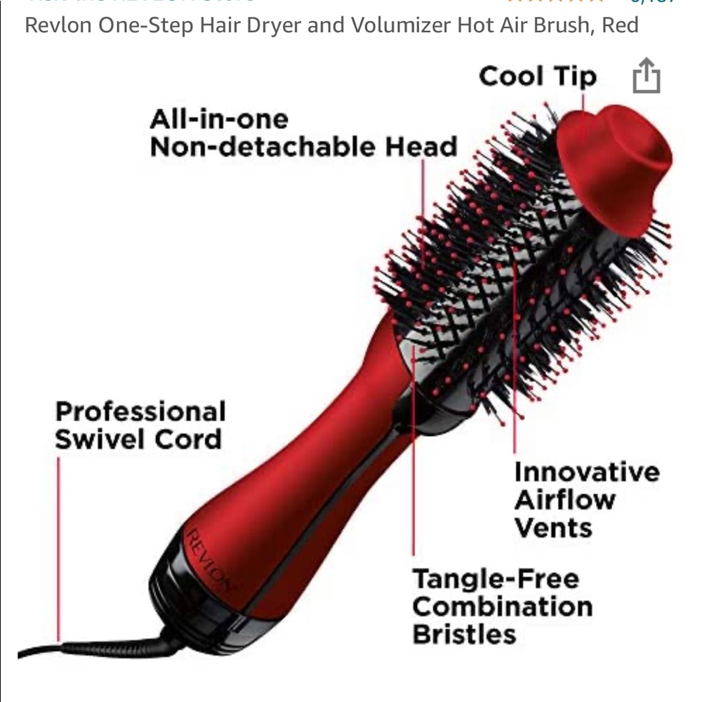 Revlon One-Step Hair Dryer Volumizer Hot Air Brush